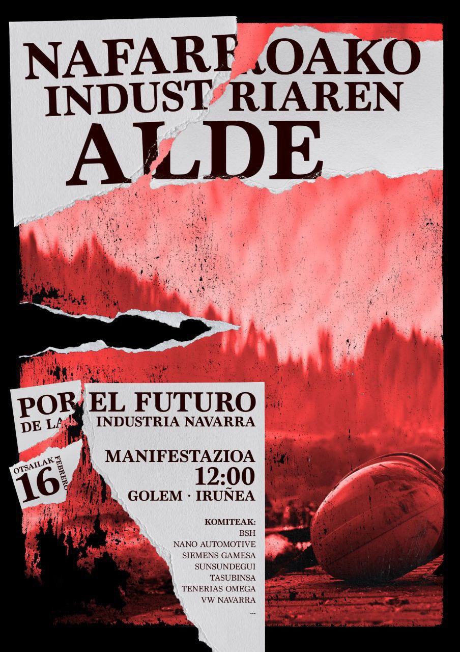 Cartel manifestación industria