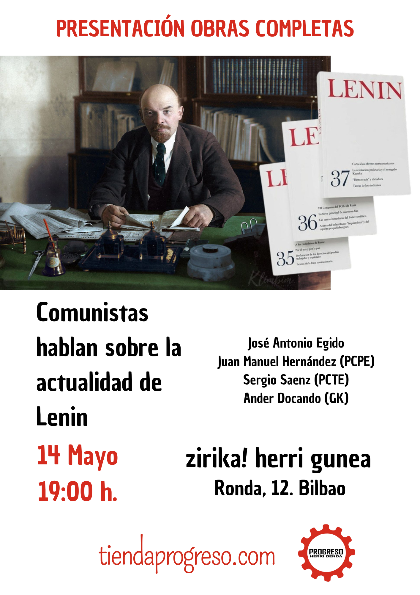Presentación de las obras completas de Lenin en Bilbao
